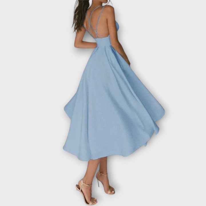 Ailana - Γυναικείο Φόρεμα με Βαθύ V-ντεκολτέ