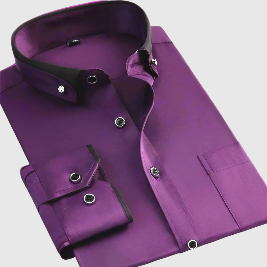 Γιώργος | Κλασικό βαμβακερό πουκάμισο με μακριά μανίκια