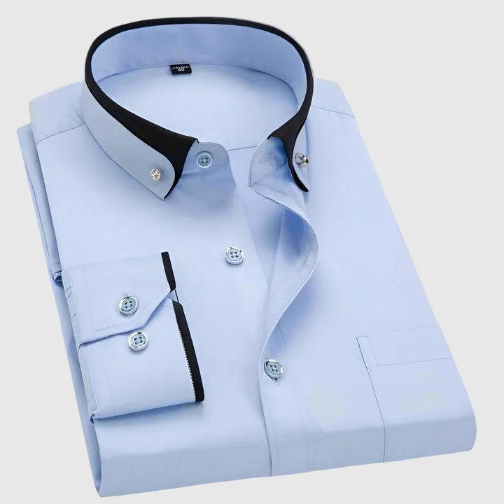 Γιώργος | Κλασικό βαμβακερό πουκάμισο με μακριά μανίκια