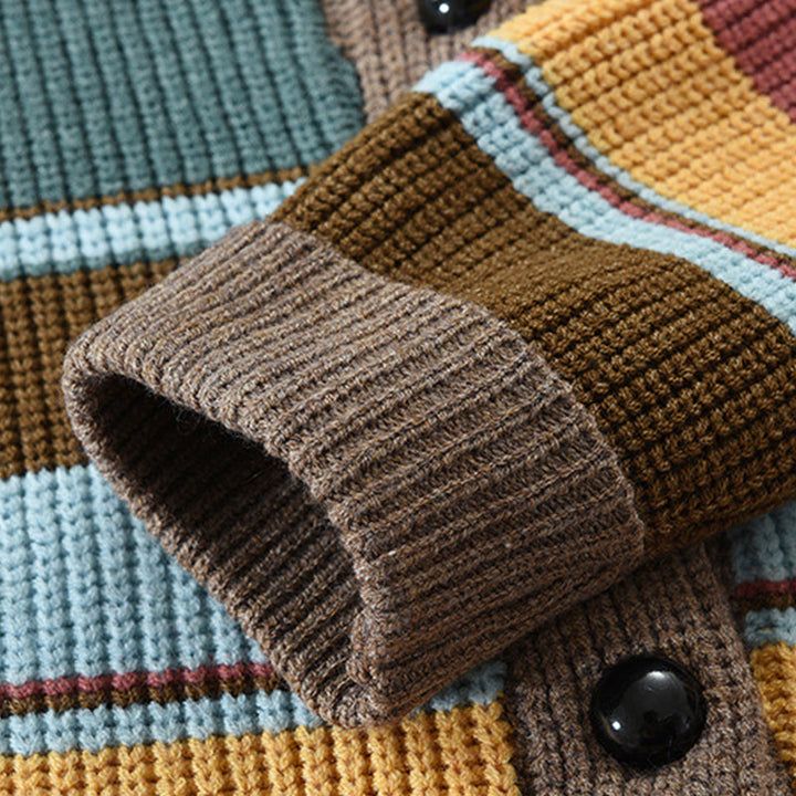 Γιώργος - Ανδρικό σακάκι πλεκτό με λαβή σε χρώματα