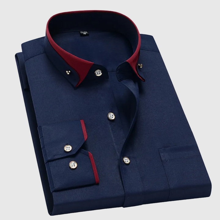 Γιώργος | Κλασικό βαμβακερό πουκάμισο με μακριά μανίκια