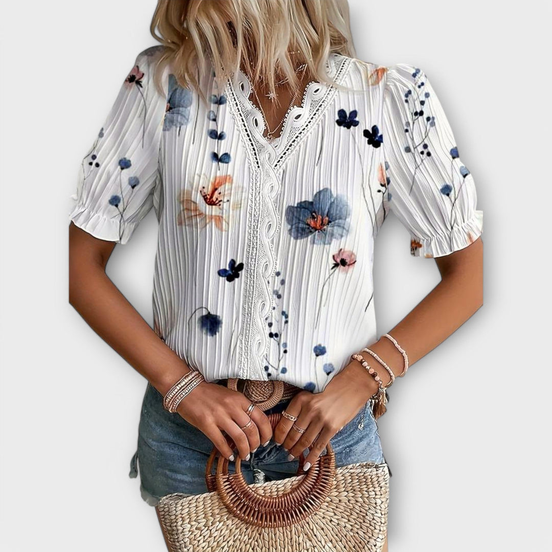 Έμιλι - Μοντέρνα μπλούζα με V-λαιμόκοψη