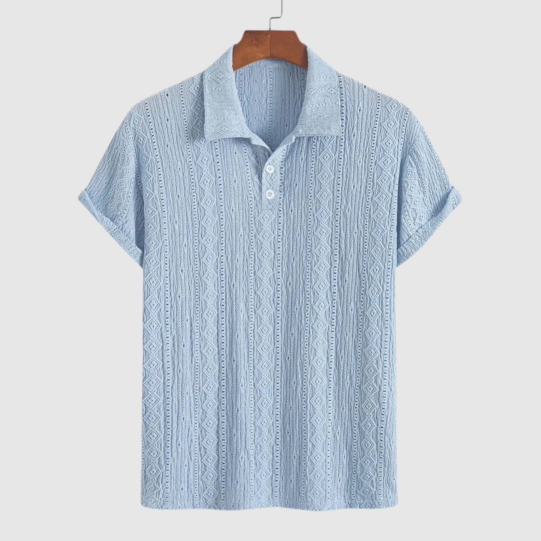 Λιμπουσέ – Απαλή πλεκτή πόλο με υφασμάτινο σχέδιο