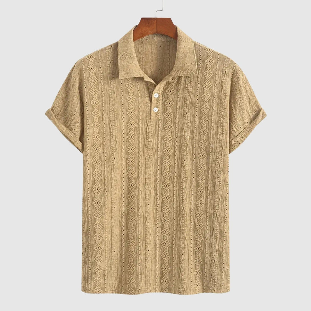 Λιμπουσέ – Απαλή πλεκτή πόλο με υφασμάτινο σχέδιο