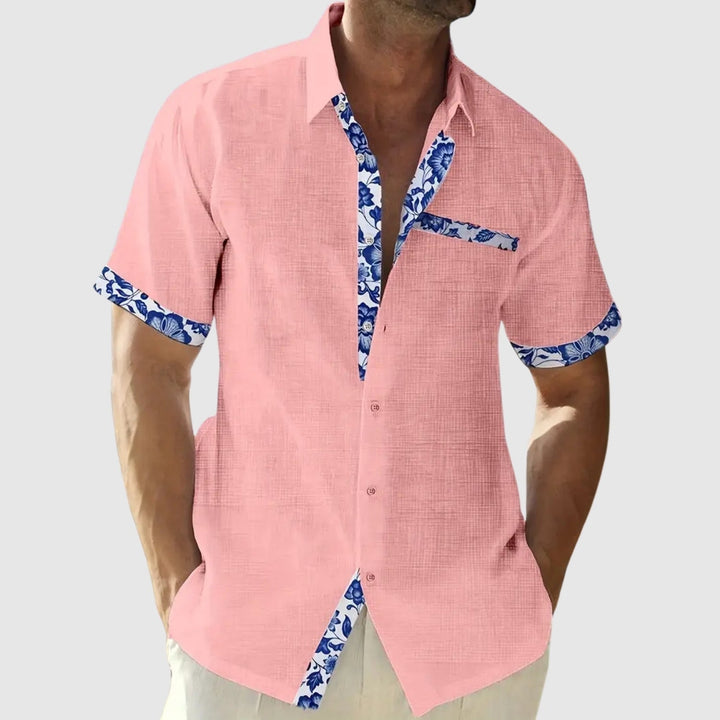 Λιμπουσέ – Πουκάμισο με κοντά μανίκια και αντίθετες λεπτομέρειες