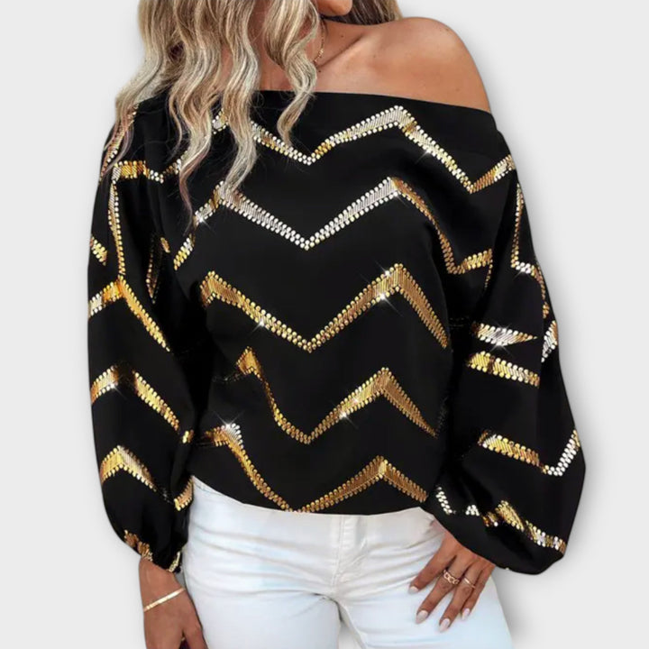 Μπιάνκα - Κομψό ανοιξιάτικο μπλουζάκι