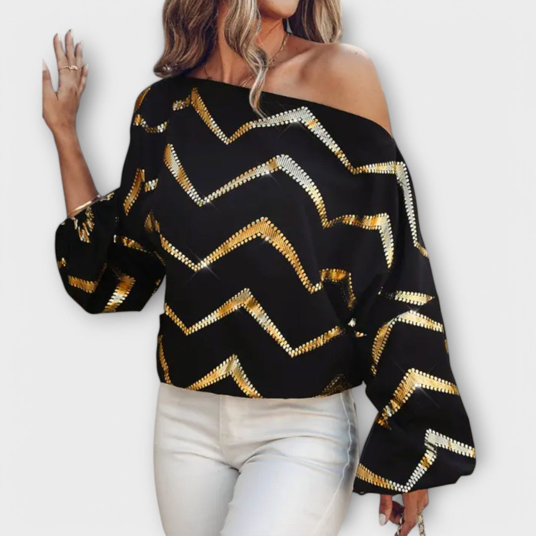 Μπιάνκα - Κομψό ανοιξιάτικο μπλουζάκι