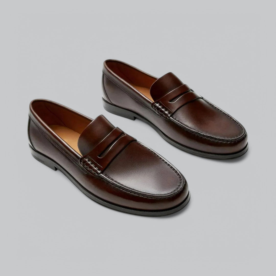 Κομψά Δερμάτινα Penny Loafers