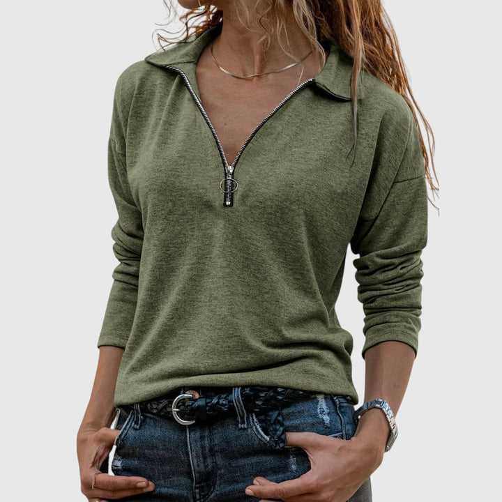 Ναντίν - Γυναικείες πουλόβερ με μισό φερμουάρ