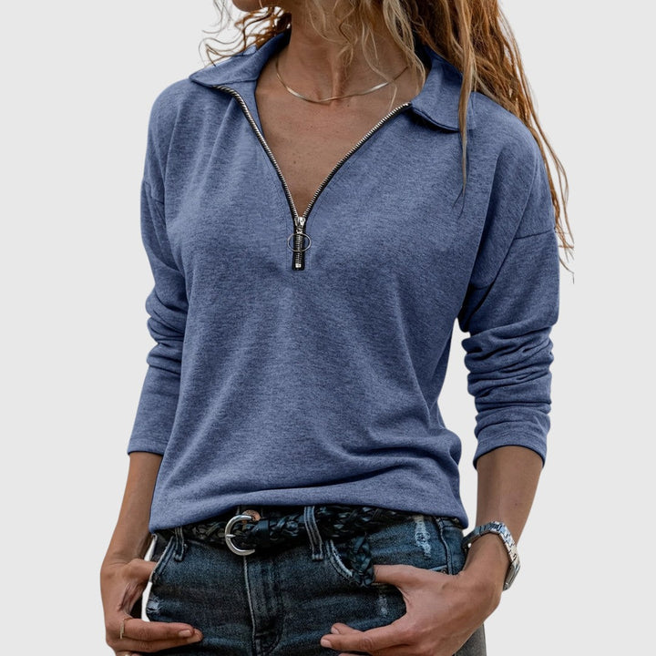 Ναντίν - Γυναικείες πουλόβερ με μισό φερμουάρ