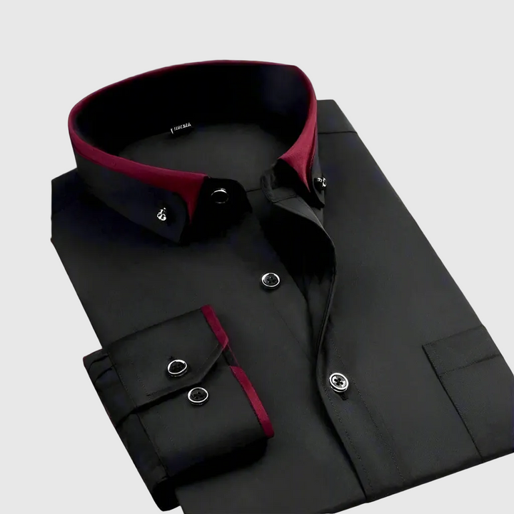 Γιώργος | Κλασικό βαμβακερό πουκάμισο με μακριά μανίκια