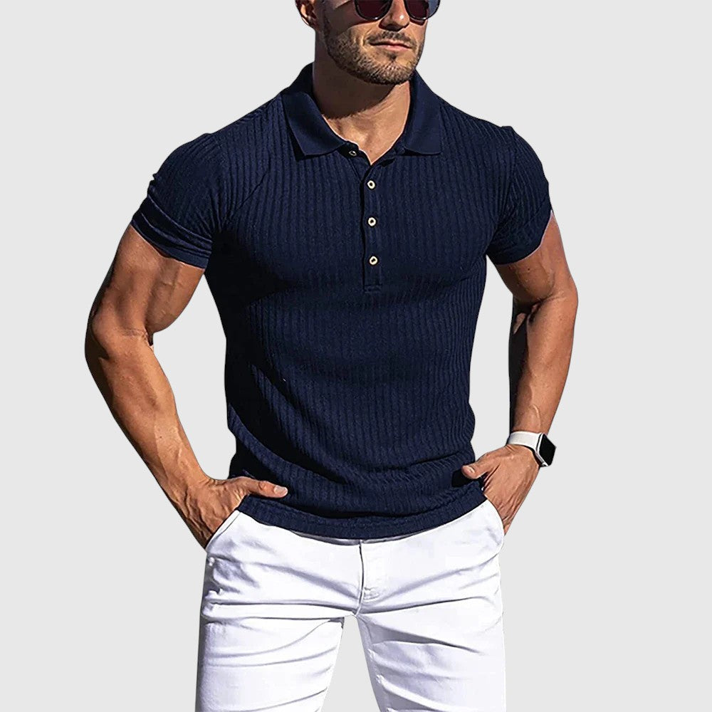 Λιμπουσέ - Κομψό ριγέ πόλο μπλουζάκι