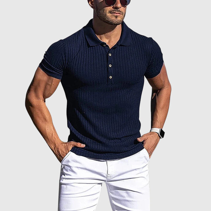 Λιμπουσέ - Κομψό ριγέ πόλο μπλουζάκι