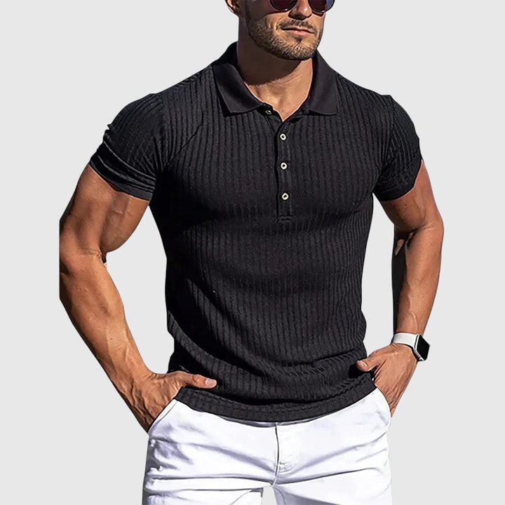 Λιμπουσέ - Κομψό ριγέ πόλο μπλουζάκι