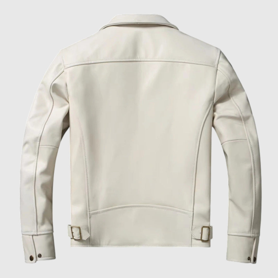 Γιάννης-Δερμάτινο μπουφάν με εφαρμοστό σιλουέτα