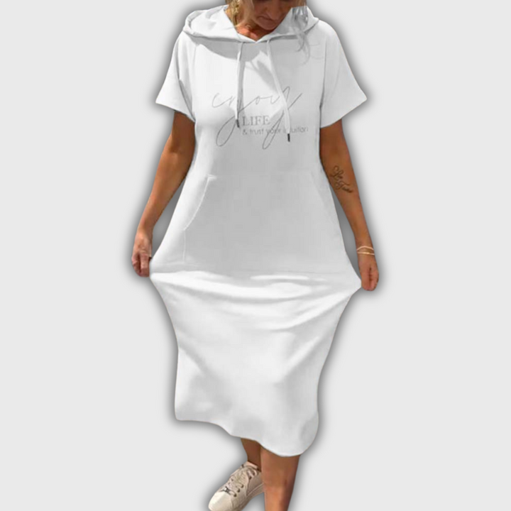 Saskia - Καθημερινό Φόρεμα με Κουκούλα