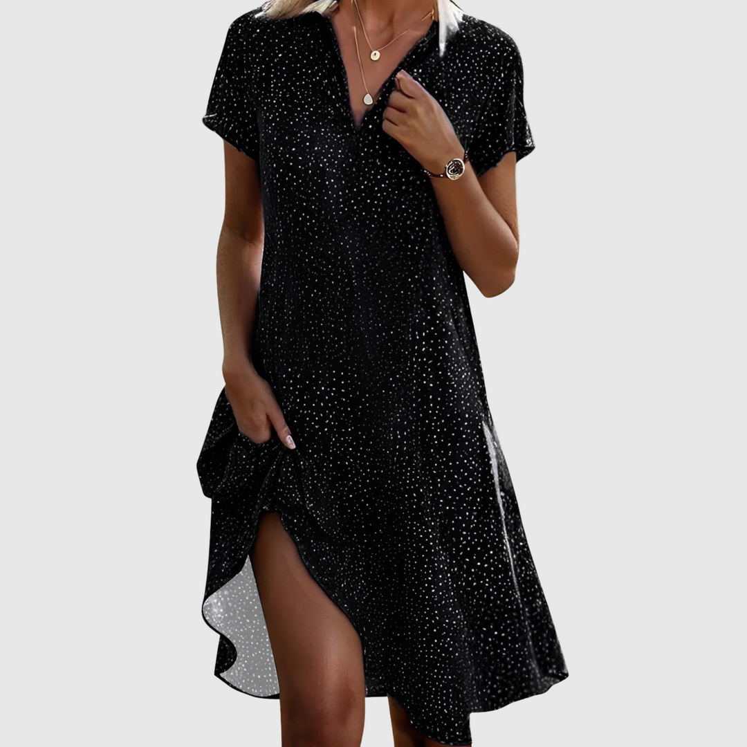 Λίνα | Μίντι Φόρεμα με Κοντά Μανίκια