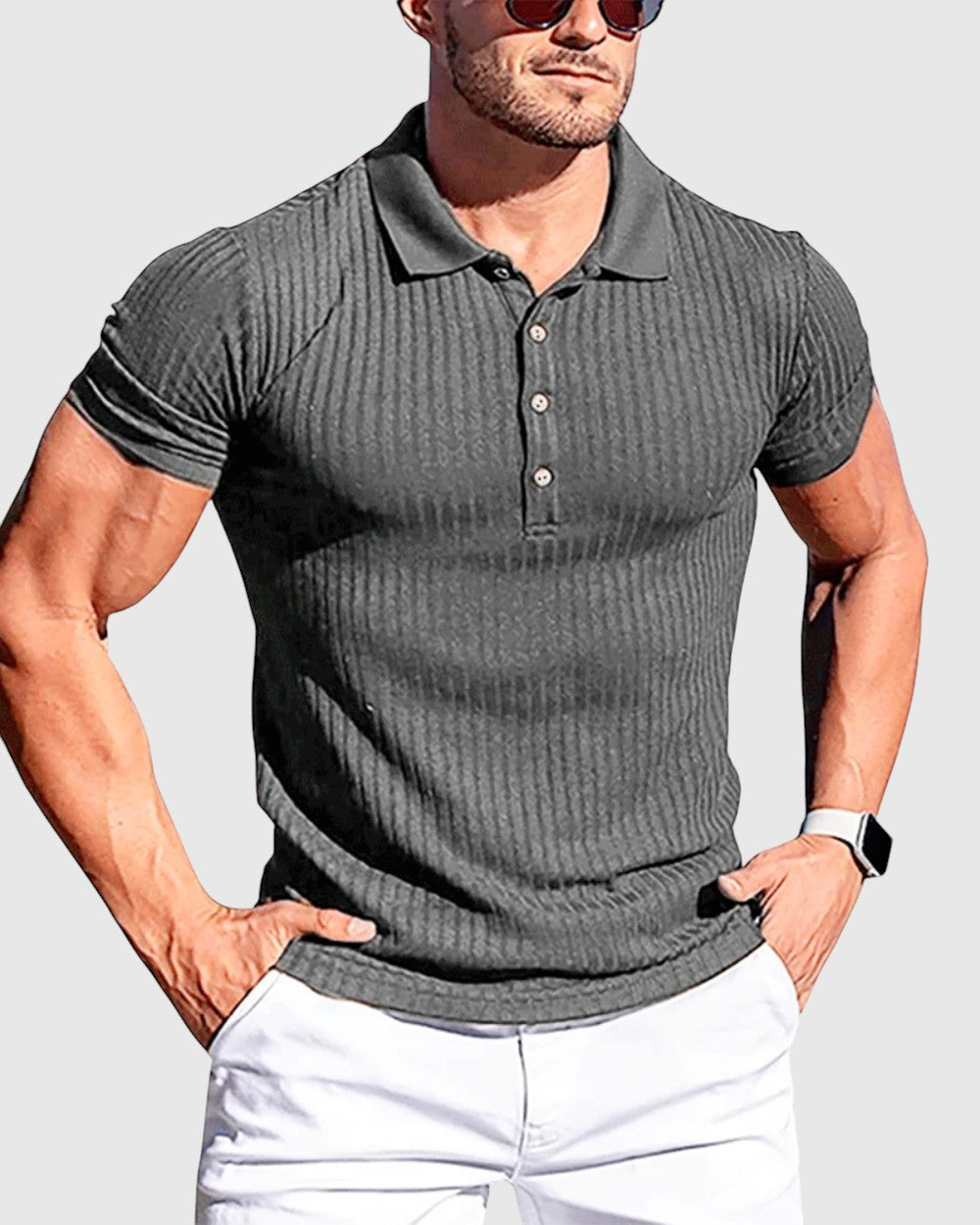 Λιμπουσέ - Κομψό ριγέ πόλο μπλουζάκι