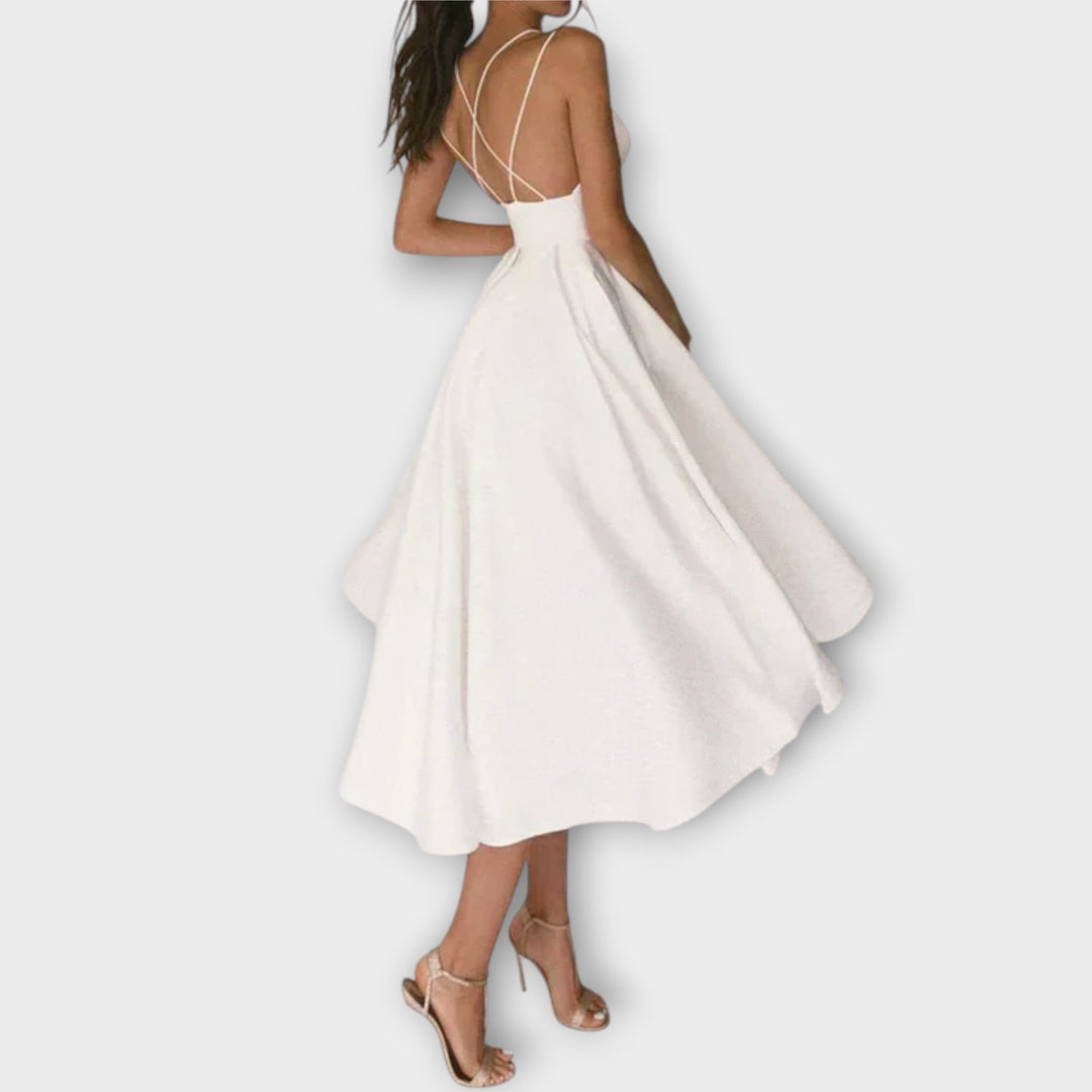 Ailana - Γυναικείο Φόρεμα με Βαθύ V-ντεκολτέ