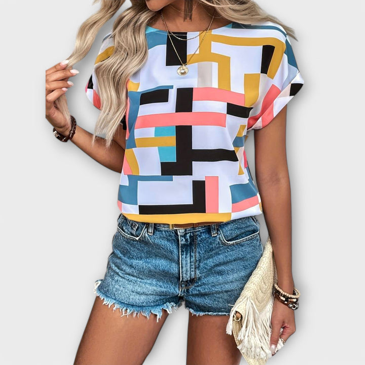 Χλόη - Μπλούζα με κοντό μανίκι