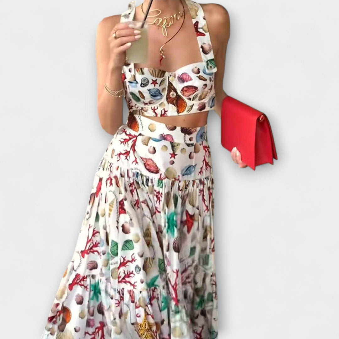 Heather - Στυλάτο Σετ Φούστας Δύο Τεμαχίων