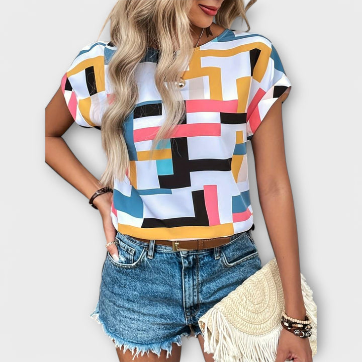 Χλόη - Μπλούζα με κοντό μανίκι