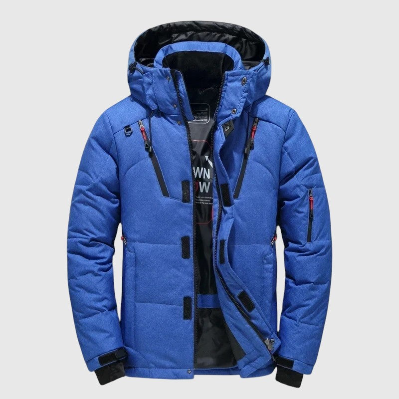 Αντρέ – Φουσκωτό μπουφάν με κουκούλα και τεχνικές λεπτομέρειες