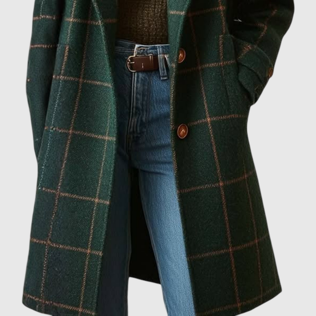 ADRIANA™ | ΚΛΑΣΙΚΟ ΠΛΕΝΤΙ ΧΕΙΜΕΡΙΝΟ ΠΑΛΤΟ